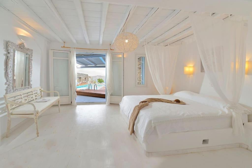 Allaya,Panormos Villa Private Pool Bagian luar foto